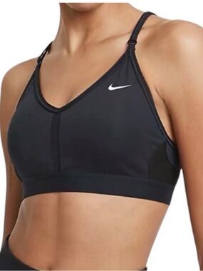 Nike Women's Black Low-Impact V-Neck Sports Bra
